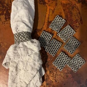 April Cornell Beaded Napkin Rings - Set of 8